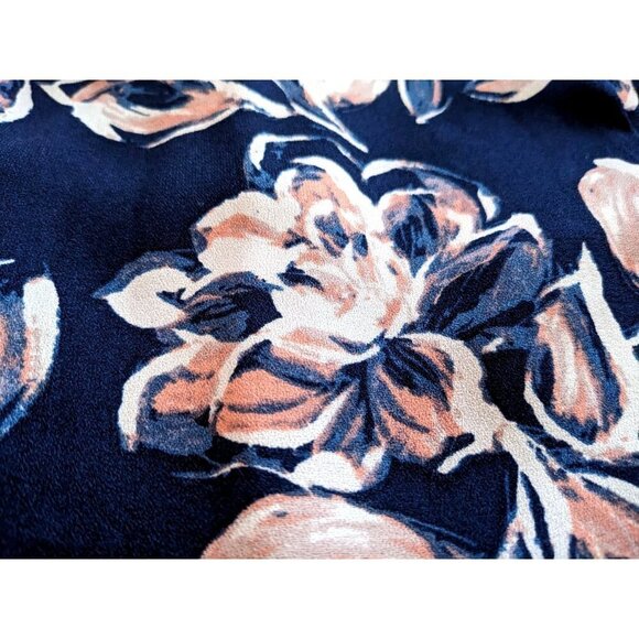 CHARLES HENRY Blue One Shoulder Dress Floral Midi Lined Size XS - Picture 3 of 8
